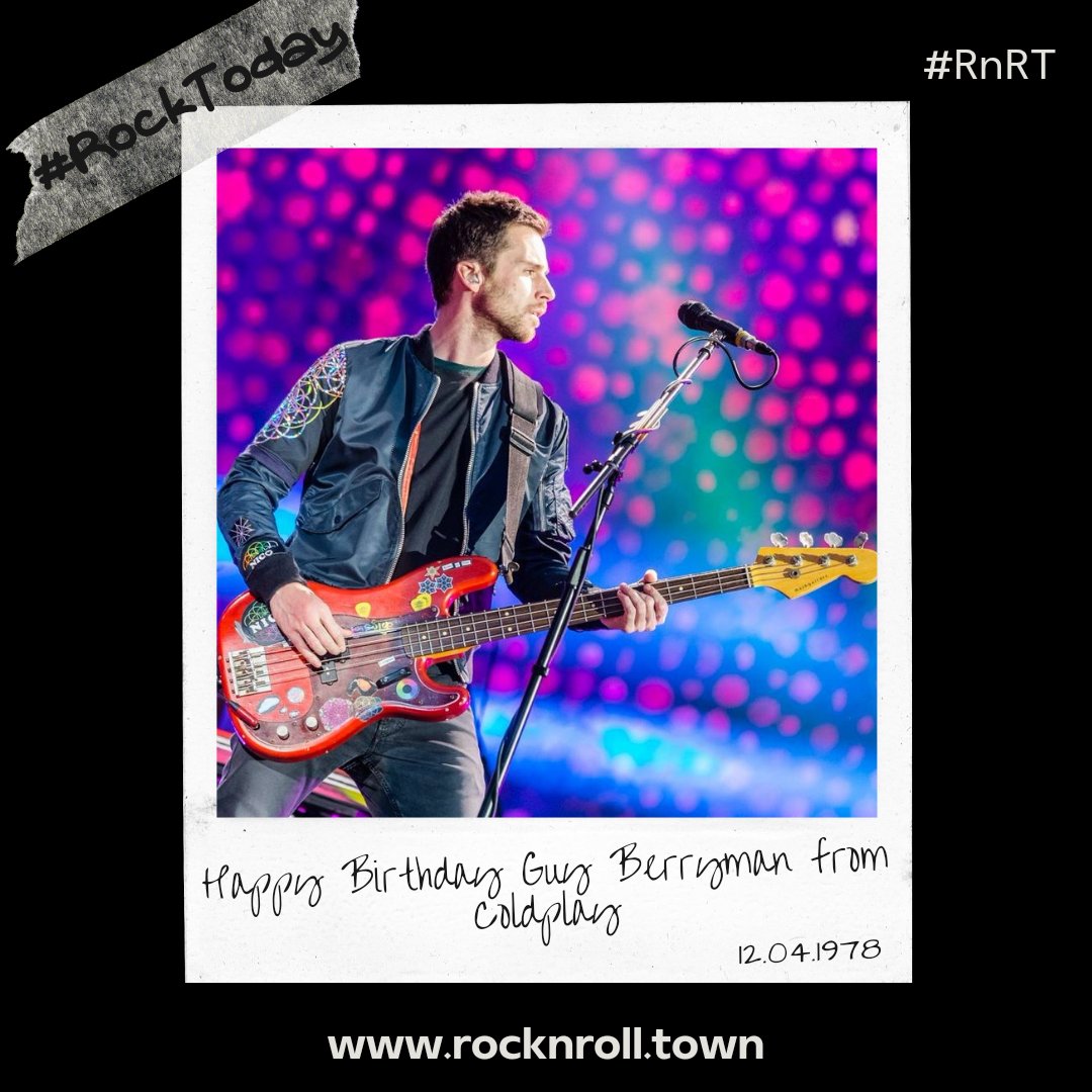 #RockToday
📅 12/04/1978 📅

Γεννιέται ο Guy Berryman 🎸, μπασίστας των @coldplay 🤘🏻.

#RnRT #RockNRollTown #Towners #GuyBerryman #Coldplay #HappyBirthday #HappyBirthdayGuyBerryman #ColdplayFans #PopRock #Music #MusicHistory #TodayInRock #TodayInMetal #TodayInMusic