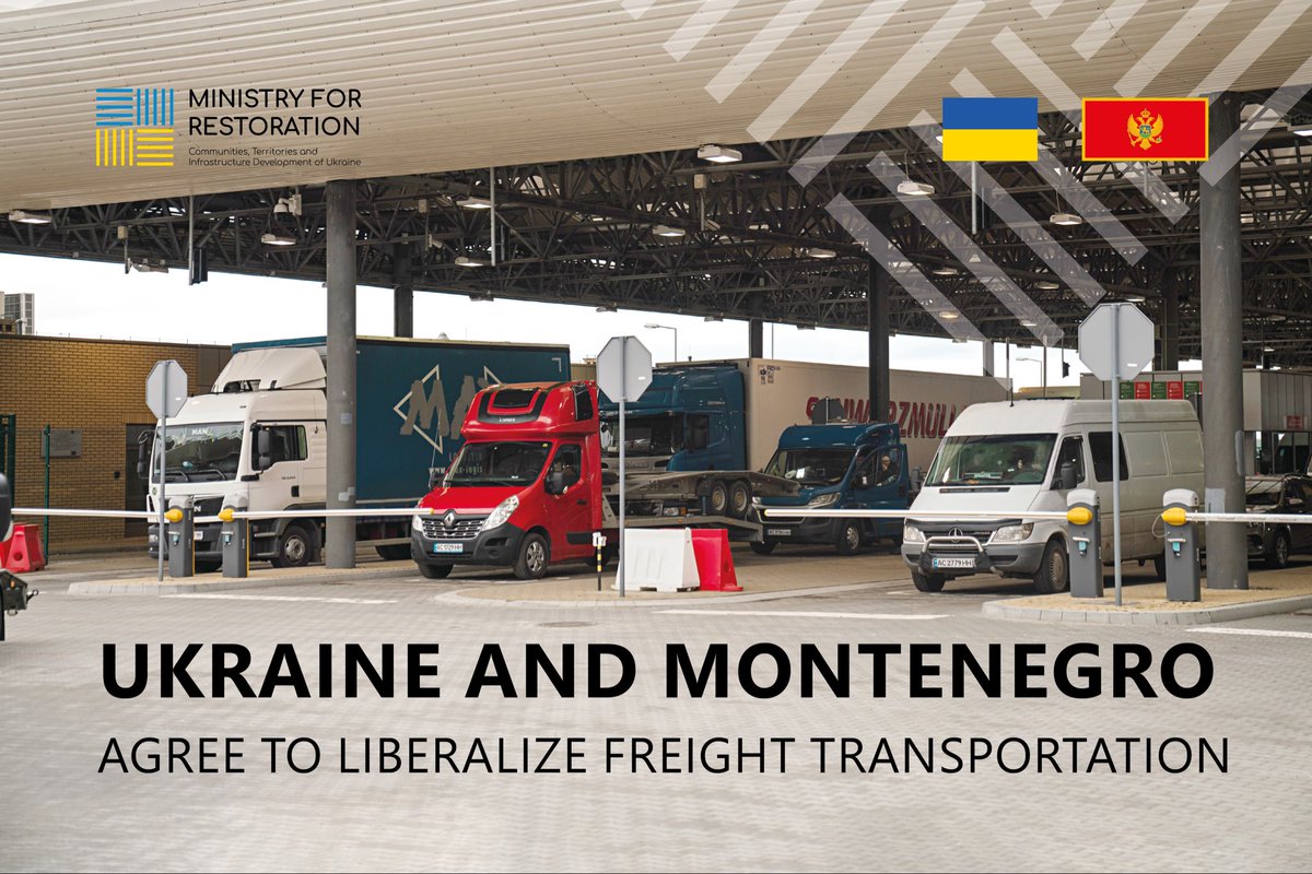 We agreed to liberalize freight transportation with 🇲🇪. 10 years ago, 🇺🇦 signed an agreement with 🇲🇪 on road transportation. Since then, the trade turnover between our countries has increased sevenfold. The data confirm that liberalization will benefit both countries and allow…