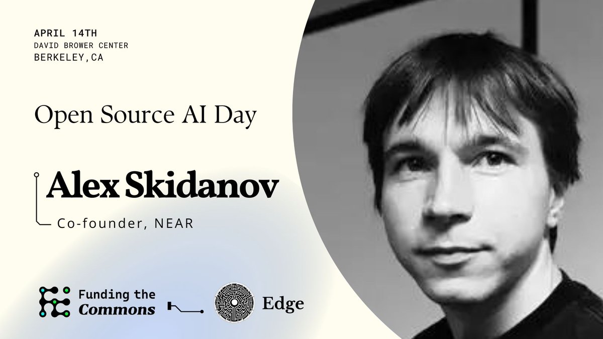 Have you ever wondered what it would take to truly build an open AI? @AlexSkidanov has and he will be unpacking all the prerequisites at the Open Source AI Day during @FundingCommons! Date: Sunday, April 14th Location: @UCBerkeley Registration: lu.ma/71y9vyb2