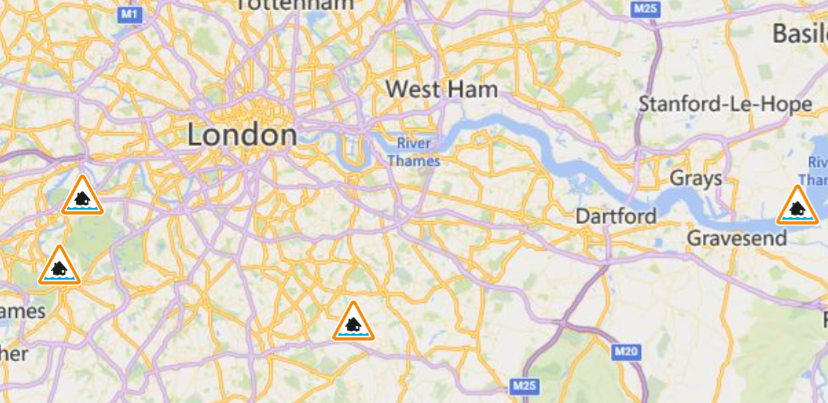 ⚠️12/04/24⚠️

The Environment Agency has issued flood alerts for the tidal Thames area.

Flooding is possible. Be prepared.

Check for alerts near you ➡️ hubs.la/Q02sFNC_0

#LDNFloodAware #London #Kent #Essex #ThamesEstuary #FloodAware #RiverThames