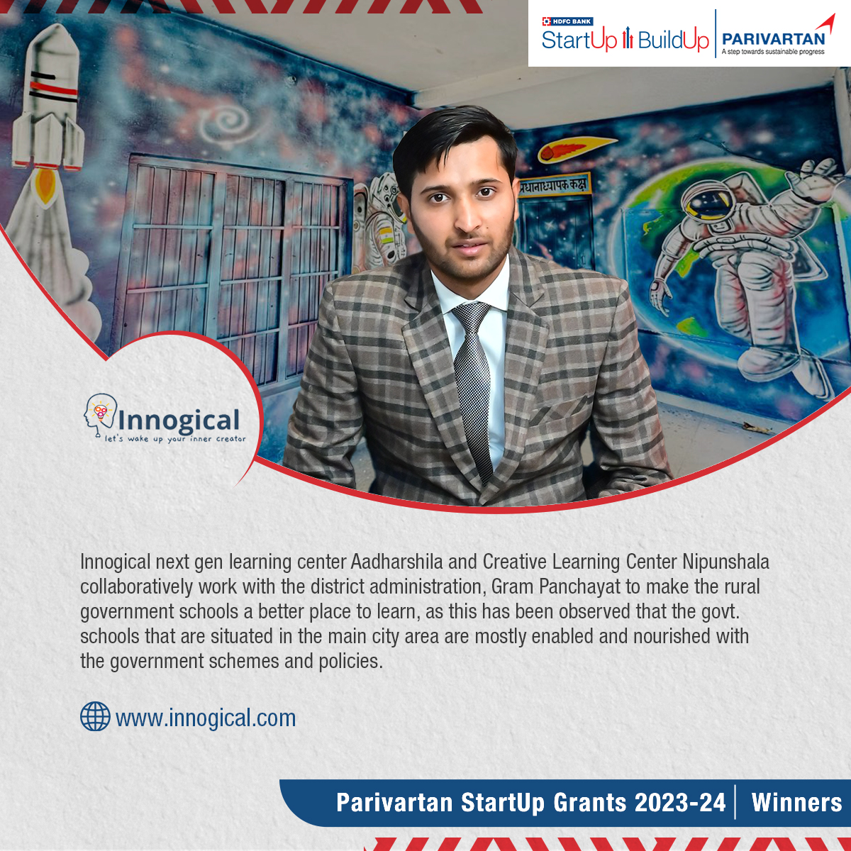 Excited to announce winners of HDFC Bank - Parivartan StartUp Grants 2024! Supporting innovative #startups in social space via incubators. Congrats to Aavyaa Incense Store, Innogical and UniConnect.

Proud to be part of their journey!

#HDFCBank #SocialImpact #CSR #Parivartan