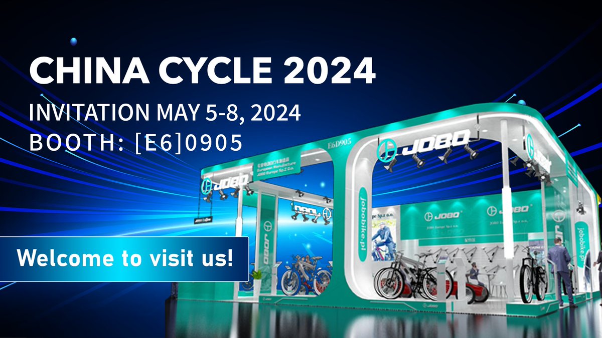 Join Jobobike Factory at Booth [E6]0905, New International Expo Center, Shanghai, May 5-8, 2024, to explore our latest e-bike innovations at China Cycle 2024.
🥰🥰 #ebike #ebikefactory
🌐 jobobikes.com
____
#ebikemanufacturer #ebikesupplier #ebikevendor #CHINACYCLE2024