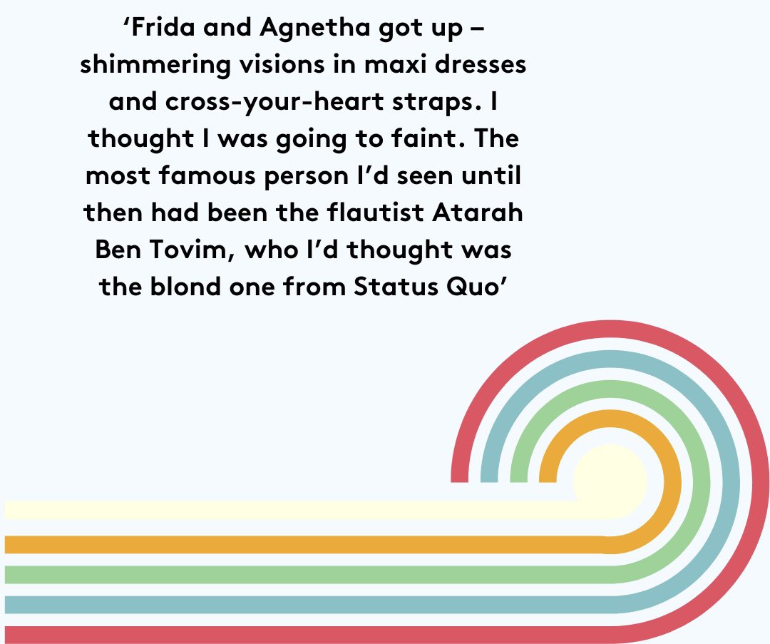 3/4 from my #ABBA50 snips from “Northern Boy”. Rafi finally gets to meet his idols. As a lifelong #ABBA fan, I would have had the same giddy reaction. #Eurovision2024 @unbounders