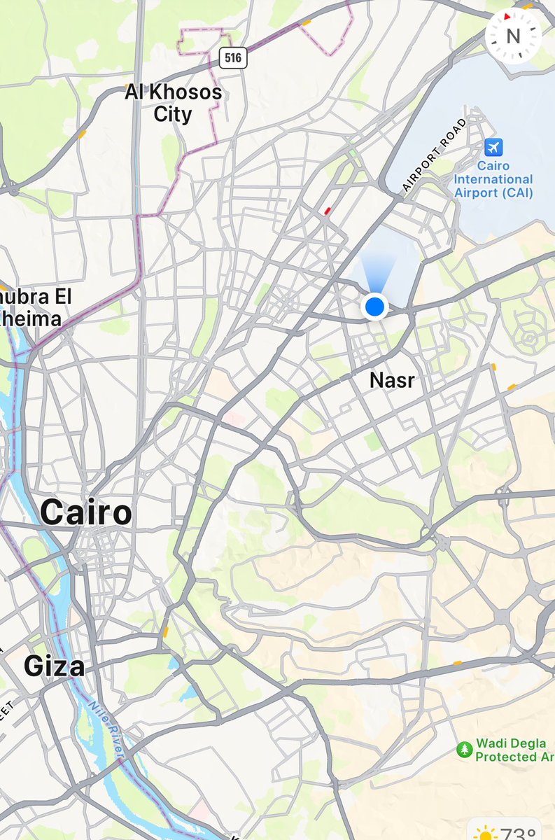 More GPS scrambling in Israel border regions. Now I’m in Cairo!