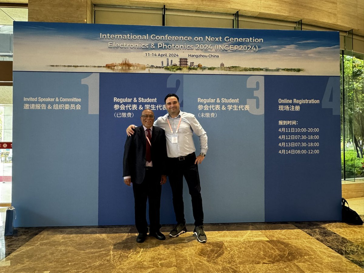 Keynote speaker at International Conference on Next-Generation Electronics &amp; Photonics at Hangzhou, China.
It is a privilege to be together with Profs. Z.L. Wang, John Robertson, Ravi Silva , Arokia Nathan and Gehan Amaratunga.
Special thanks for Gehan for his continous support