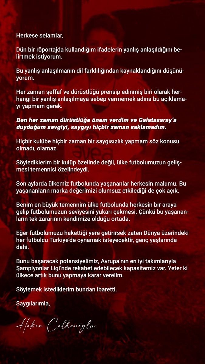 Hakan Çalhanoğlu tweet media