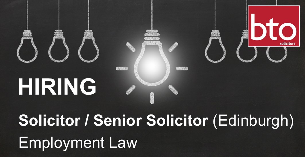 HIRING: Solicitor/Senior Solicitor Our #EmploymentLaw team is currently looking to expand and we have an exciting opportunity for a Solicitor to join our team based in #Edinburgh. Read more and apply here: ow.ly/6UCp50ReKTU #LegalJobs #LegalCareers #Jobs