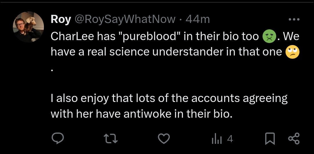 Here's stunning & brave Roy..... He blocks & comments.... Isn't he precious!!! I do understand science Roy probably alot more that you! Now run along you're embarrassing yourself!