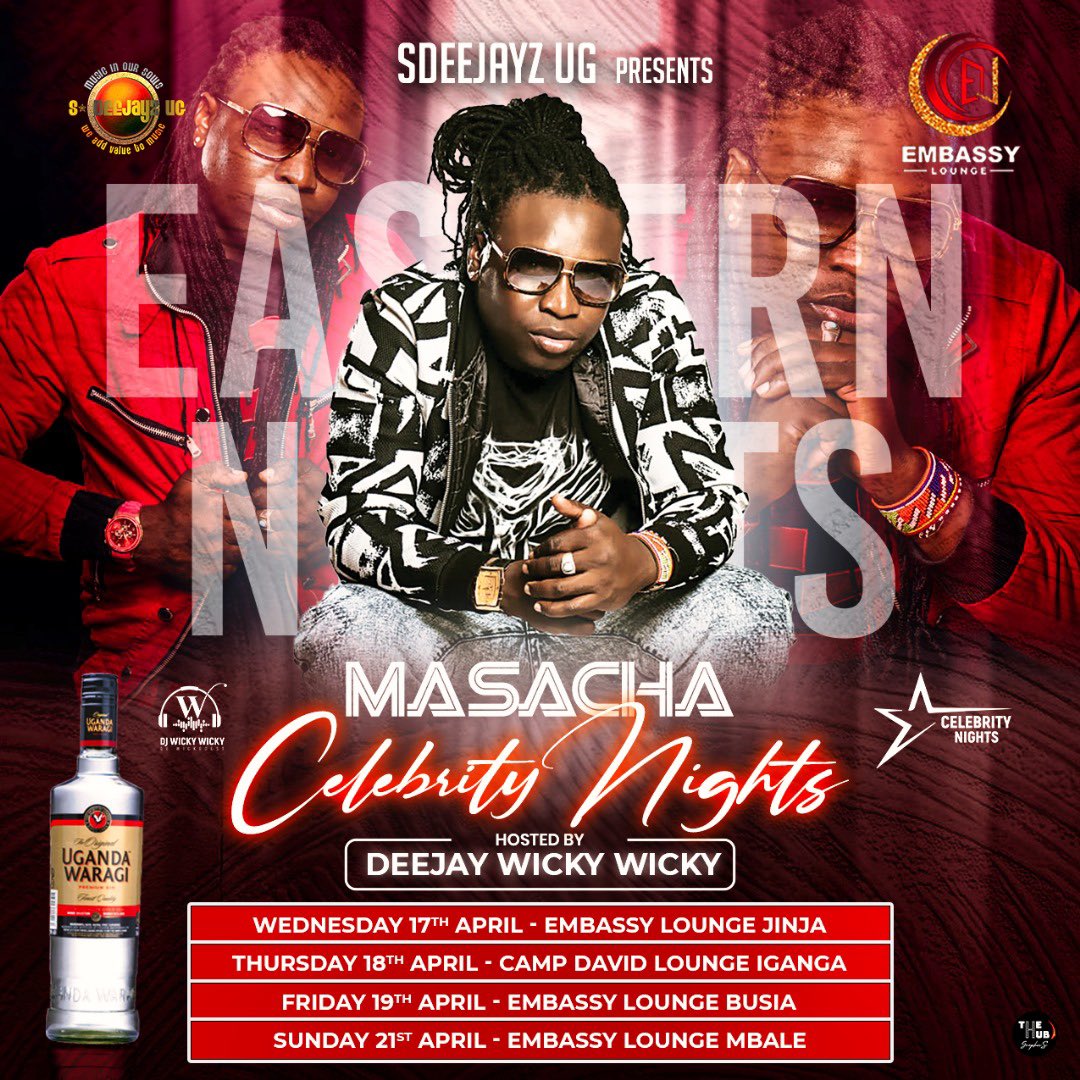 Deejay Wicky WickyUg (@wickywicky256) on Twitter photo #Masacha will be performing in the Eastern celebrity Nights Tour , Hosted by <a href="/wickywicky256/">Deejay Wicky WickyUg</a> #Masacha will be performing in the Eastern celebrity Nights Tour , Hosted by <a href="/wickywicky256/">Deejay Wicky WickyUg</a>