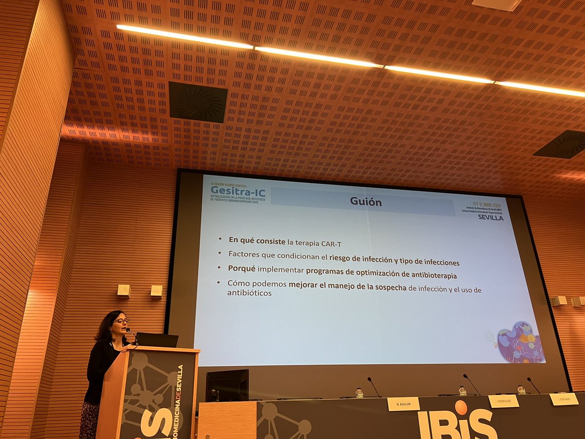 GesitraIC's tweet image. Optimización del tratamiento antimicrobiano en pacientes que reciben CAR-T. Presenta: Manuela Aguilar