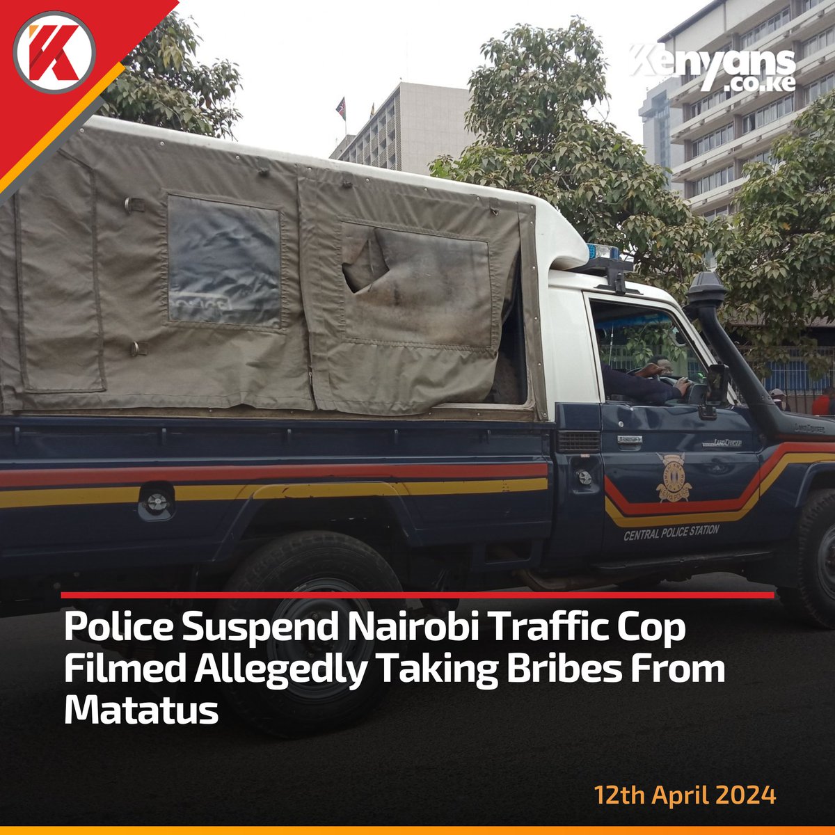 Police suspend Nairobi traffic cop filmed allegedly taking bribes from matatus