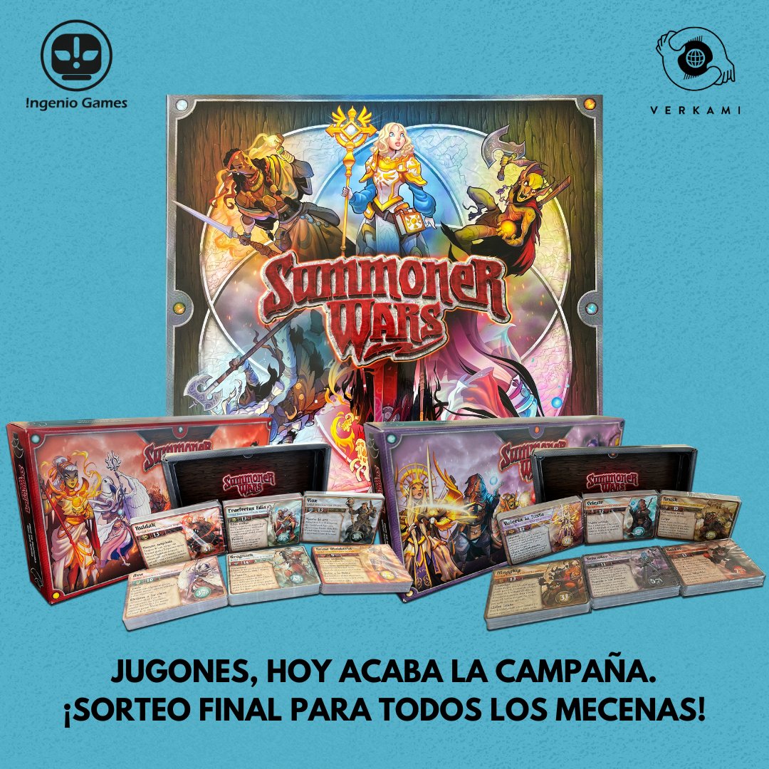 🔴 ¡¡Ya hemos alcanzado el 3er stretch goal!! ¡¡El 3er sorteo está garantizado entre todos los mecenas!! 
Hoy es el último día para realizar una aportación y, de esa forma, participar en este tercer sorteo.
¡¡¡¡Vamos jugones!!!! 🙌 🙌
Campaña 👉verkami.com/projects/37653…