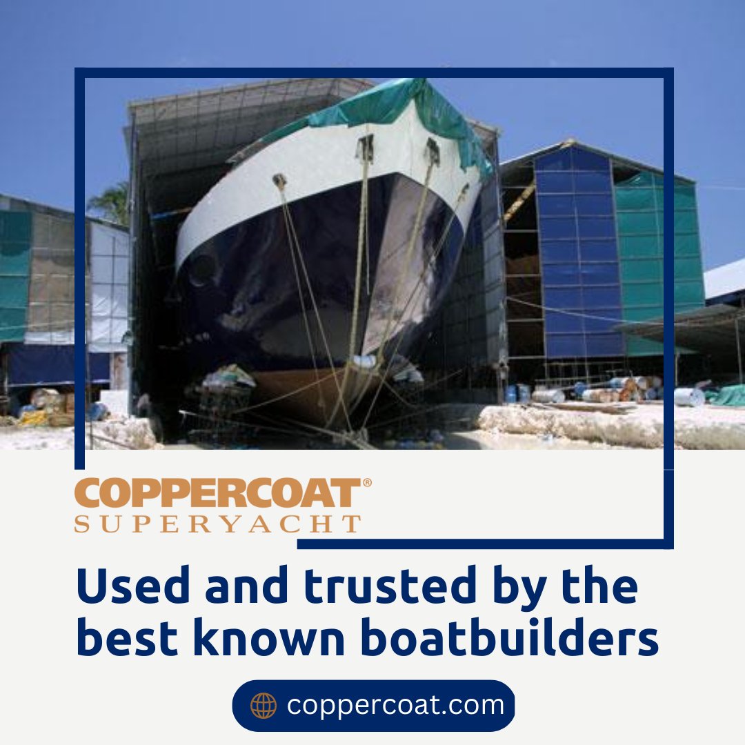 Coppercoat is applied by many superyacht shipyards around the world...