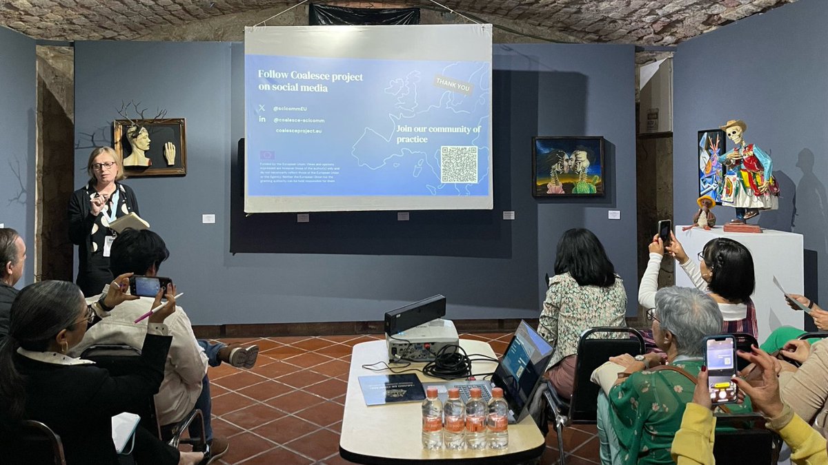 At the #PCSTmx24 #CNCR2024 conference in  Zacatecas 🇲🇽 @marziuk (@stickydoteu) and Paola Rodari (@SissaMedialab) introduced COALESCE to a broad audience of Latin American #SciComm  professionals, inviting them to join the project co-creation activities  and community of practice