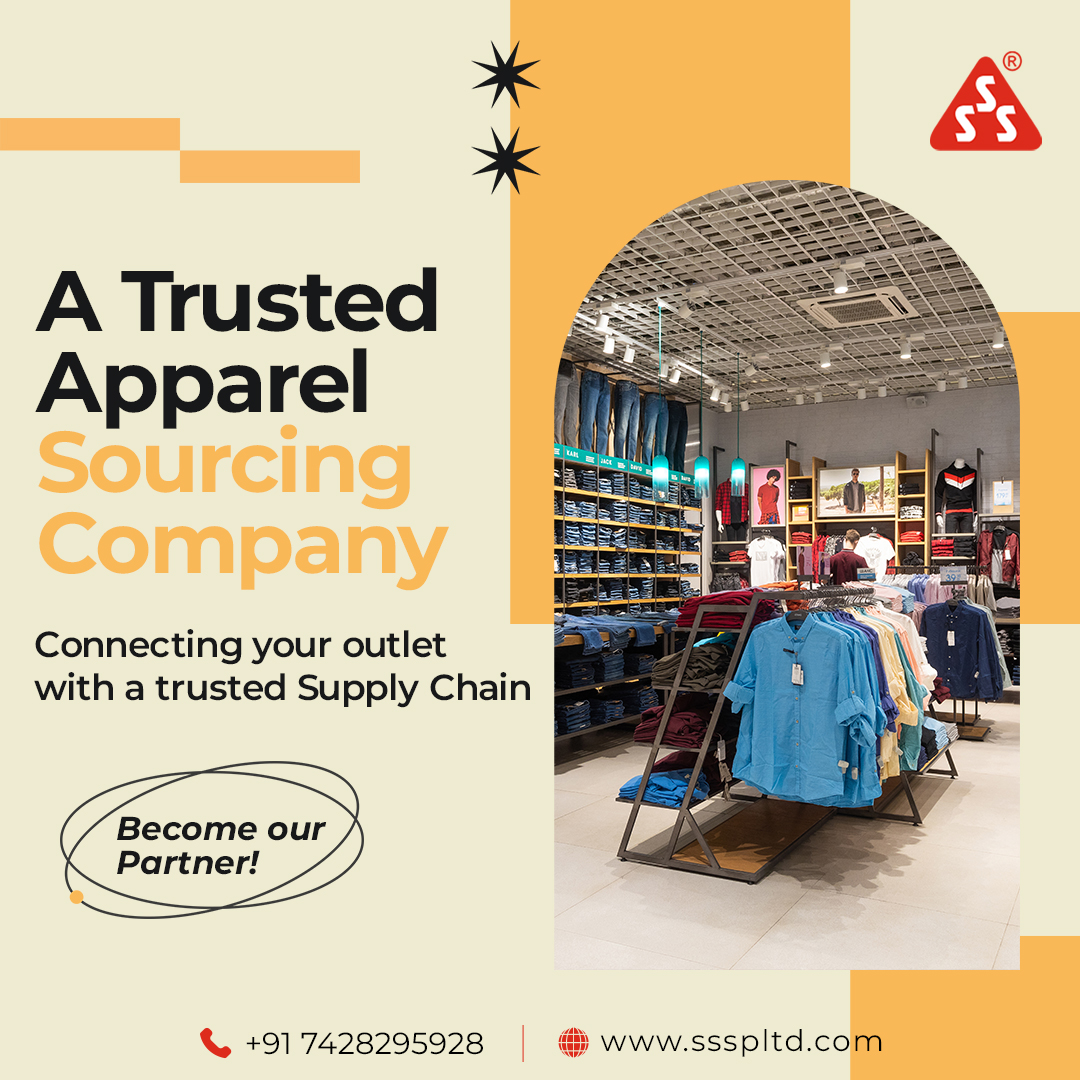 Partner with us for seamless garment sourcing solutions! Elevate your business with reliability.
Learn more at ssspltd.com
#GarmentSourcing #ReliablePartners #RetailSuccess #SSSExports #fashionindustry #retailers #wholesalers