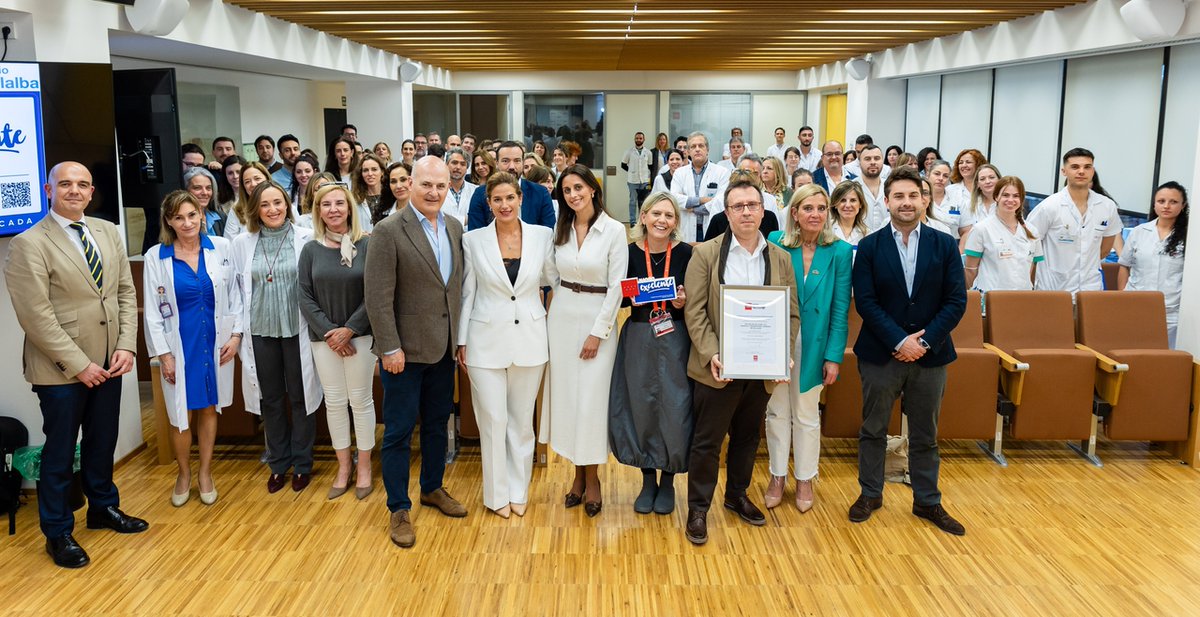 🏥 El Hospital General de Villalba ya tiene el sello #MadridExcelente, como referente en el sistema sanitario. Da cobertura a 8 municipios de la región con cerca de 1000 profesionales. 👩🏻‍⚕️ El sello es un paso más para seguir impulsando la sanidad pública en la @ComunidadMadrid.