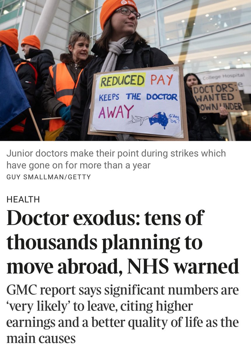 NHS pay has fallen far behind the US, Australia, Dubai, Singapore and so many other places. At this rate we will have none left.