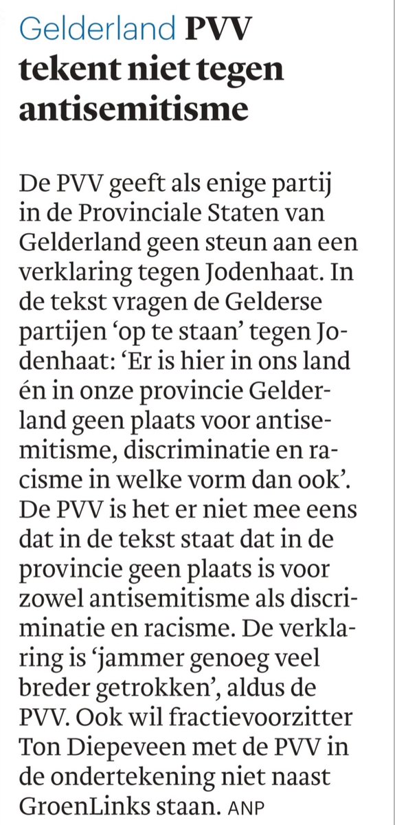 Alles wat je moet weten over de PVV is hiermee gezegd.