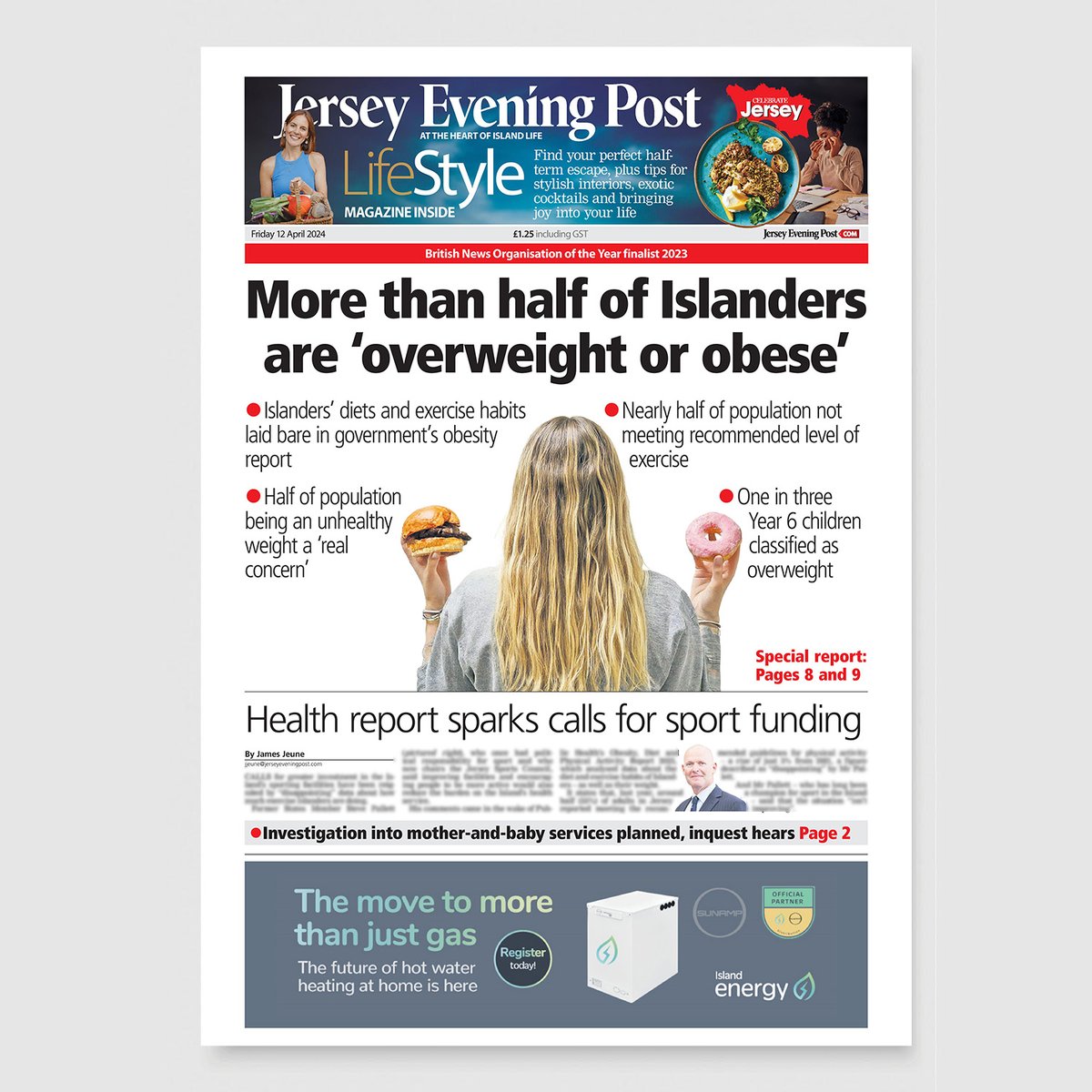 The number of adults classified as overweight or obese is increasing in Jersey - with just over one in two now meeting the definition, according to new data published by the government. Subscribe to our FREE daily newsletter: account.jerseyeveningpost.com/register