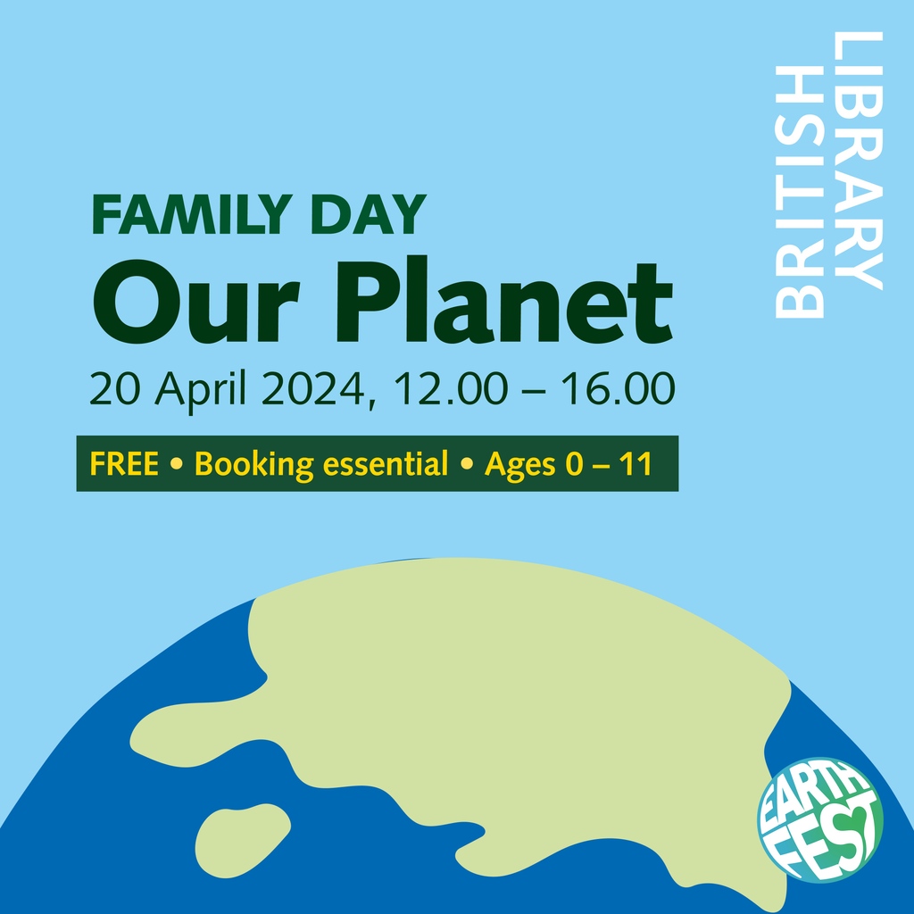 Attention all families looking for free, educational activities for next weekend! More tickets have JUST been released for this amazing Family Day at the @BritishLibrary during Earthfest! @BL_Learning Book tickets here: l8r.it/BcEU