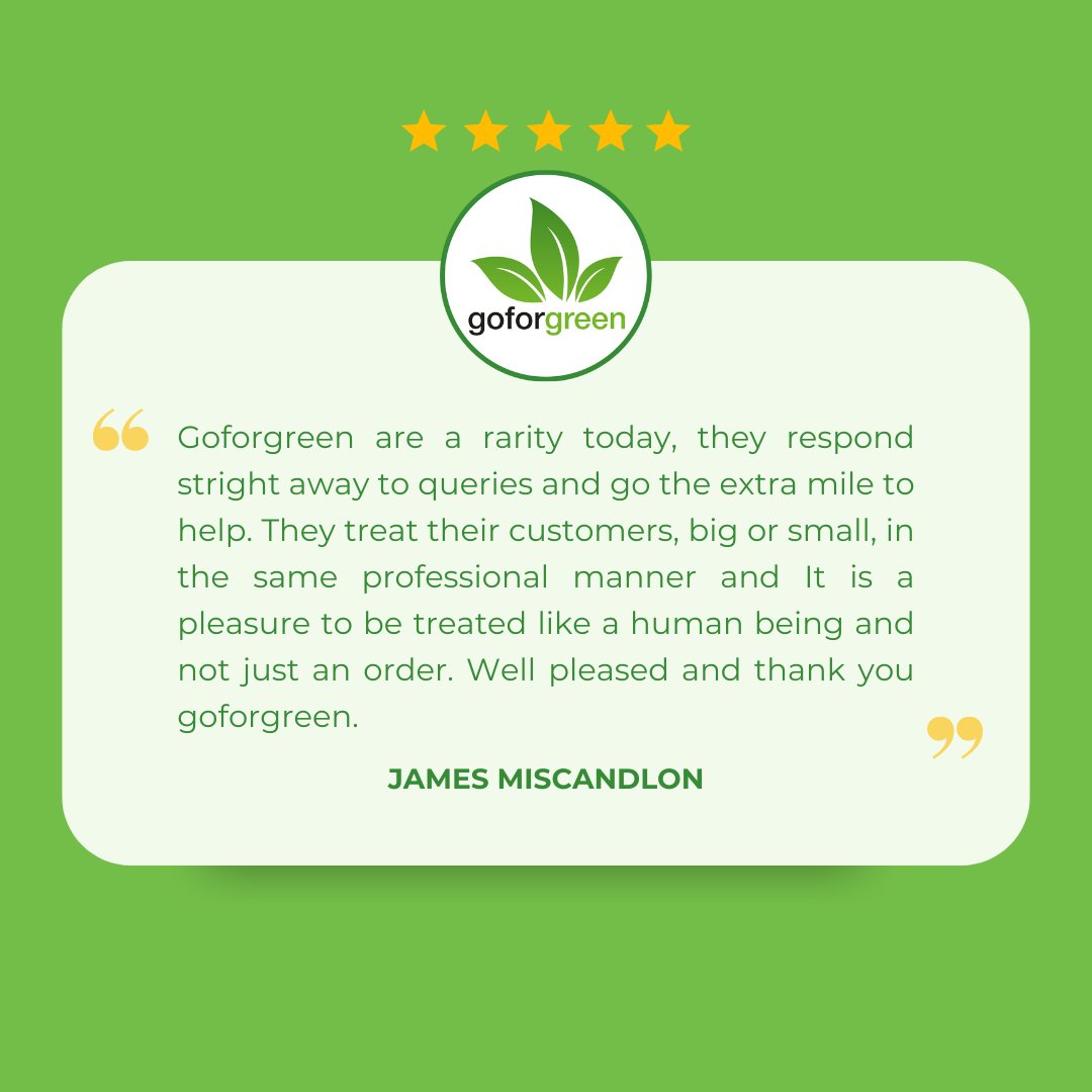 #REVIEW We always treat our customers the same whether you are a big or small organisation you will always receive the best customer service! Thanks for the review James. #fivestars #customerfeedback #customerservice