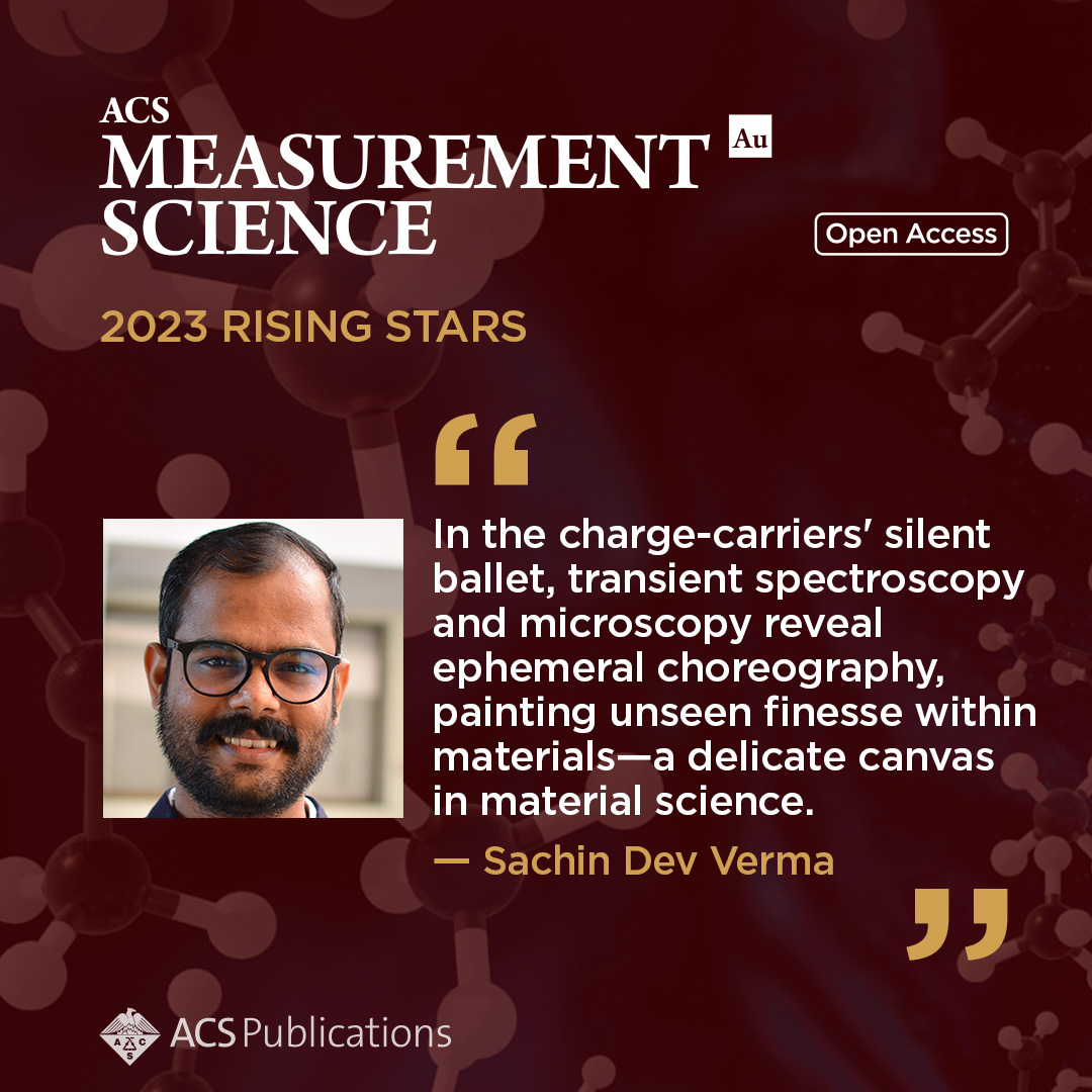 Meet Prof. Sachin Dev Verma @sdv_tweets @iiserbhopal @chm_iiserb, a 🌟2023 ACS Measurement Science Au Rising Star 🌟 Check out Sachin's work here 👉 go.acs.org/8S5