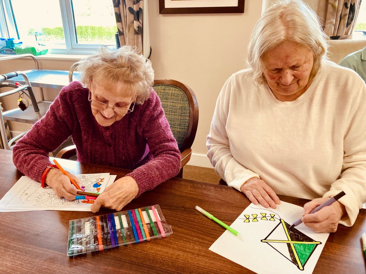 Here's the latest from Westall House 🏡💙 In celebration of National Kite Flying Day, the ladies in the Rosemary Wing crafted a beautiful indoor display of kites. Resident Veronica participated in her local church congregation's live-streamed service.