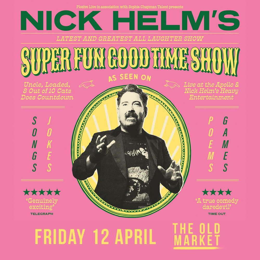 *TONIGHT* The man with the golden larynx... Nick Helm returns to TOM with his Super Fun Good Time Show. We love Nick, always a blast when he's here, and tonight will be no different. We're pretty much sold out, with just a few single seats left. buff.ly/3U6JKQf