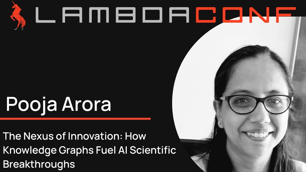 lambda_conf's tweet image. Get ready to dive into the captivating realm of #AI-driven scientific breakthroughs with Pooja Arora at #LambdaConf2024 

Unravel the secrets behind merging AI and FAIR data principles in drug discovery. 

Join now: buff.ly/3wbaG7U 

#KnowledgeGraphs #AIRevolution