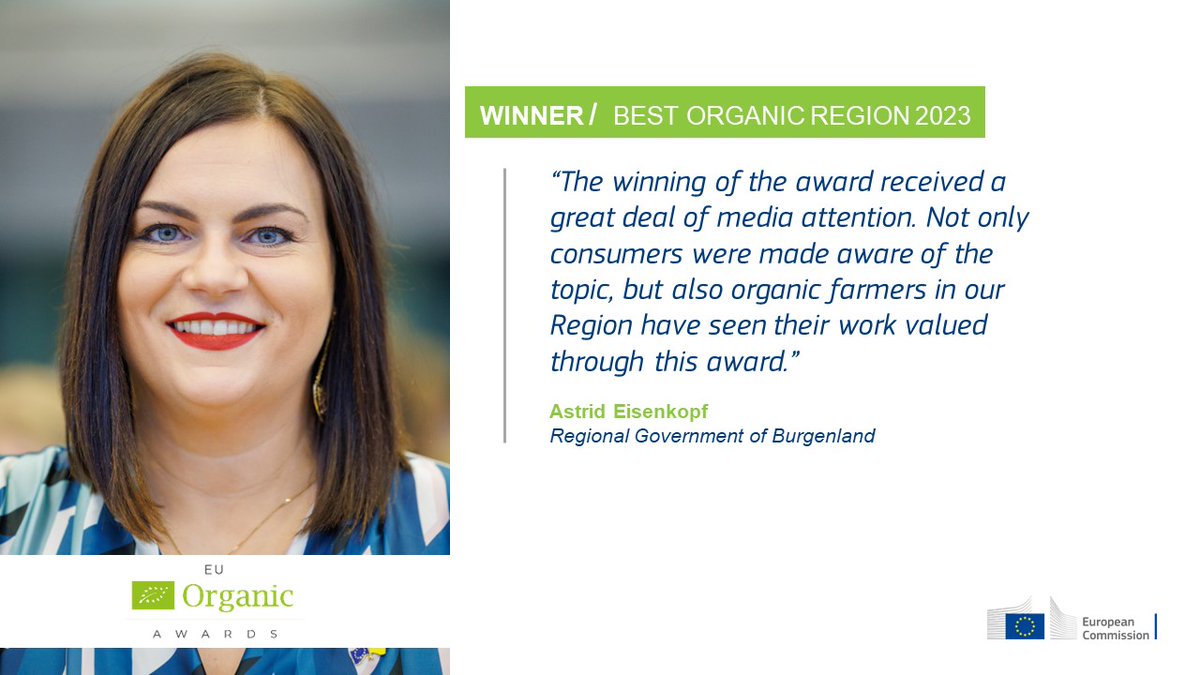 Ready for #EUOrganic Awards 2024? 🏆🌱 Learn more about @Land_Burgenland, winner of last year's Best Organic Region award, and its inspiring strategy and submit your application by 12 May! 🧐👉ow.ly/AKPH50R9l65 #EUOrganicDay @EUAgri @EU_EESC @EU_CoR @COPACOGECA