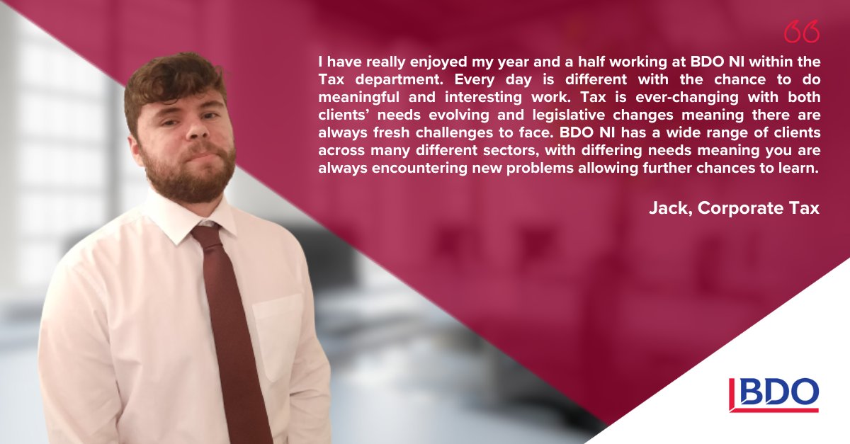 We caught up with Jack from our corporate tax team as he shared his experience so far in #TeamBDO. Interested in learning about a career in accounting or business with BDO? Visit our website or contact us for information bdoni.com/careers #FeelGoodFriday #HelpingYouSucceed