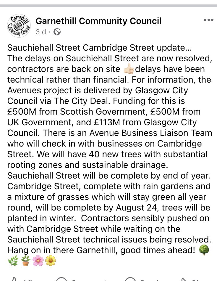 @MurphyNiallGLA @GarethOrganic @GlasgowHeritage @GlasgowCC Here’s a wee update for the Rose St/Cambridge St part of ‘Avenues’. Appreciate it looks dreadful at the moment but you can’t make an omelette without cracking eggs, it will be finished hopefully this year