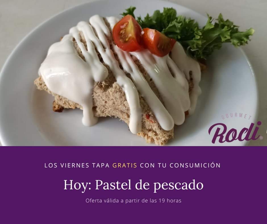 Los viernes, tapa. 🍡

Hoy tenemos pastel de pescado. A partir de las 19:00 horas, gratis con tu consumición. 

¡Os esperamos!

#tapas #tapasbar #zaragoza #restauranterodi #aragon #zaragoza #fuendejalon #viernes #findesemana #weekend