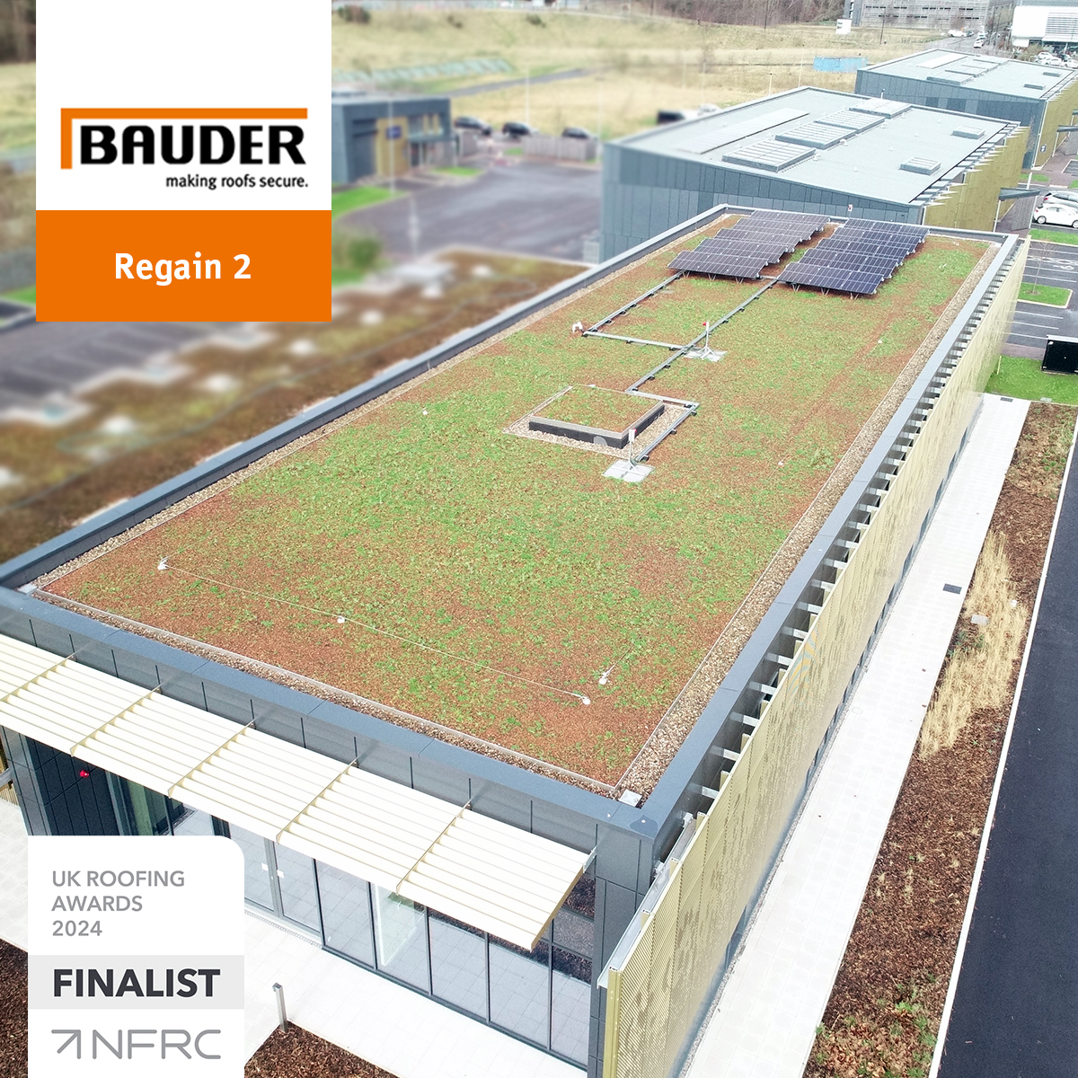 Bauder’s project, Regain 2 previously known as NDEC is a finalist in the Green Roof category. Learn about this project and vote 👉 bit.ly/44b8HgR The countdown is on, voting closes at 11 pm on Sunday 14th April 🕚