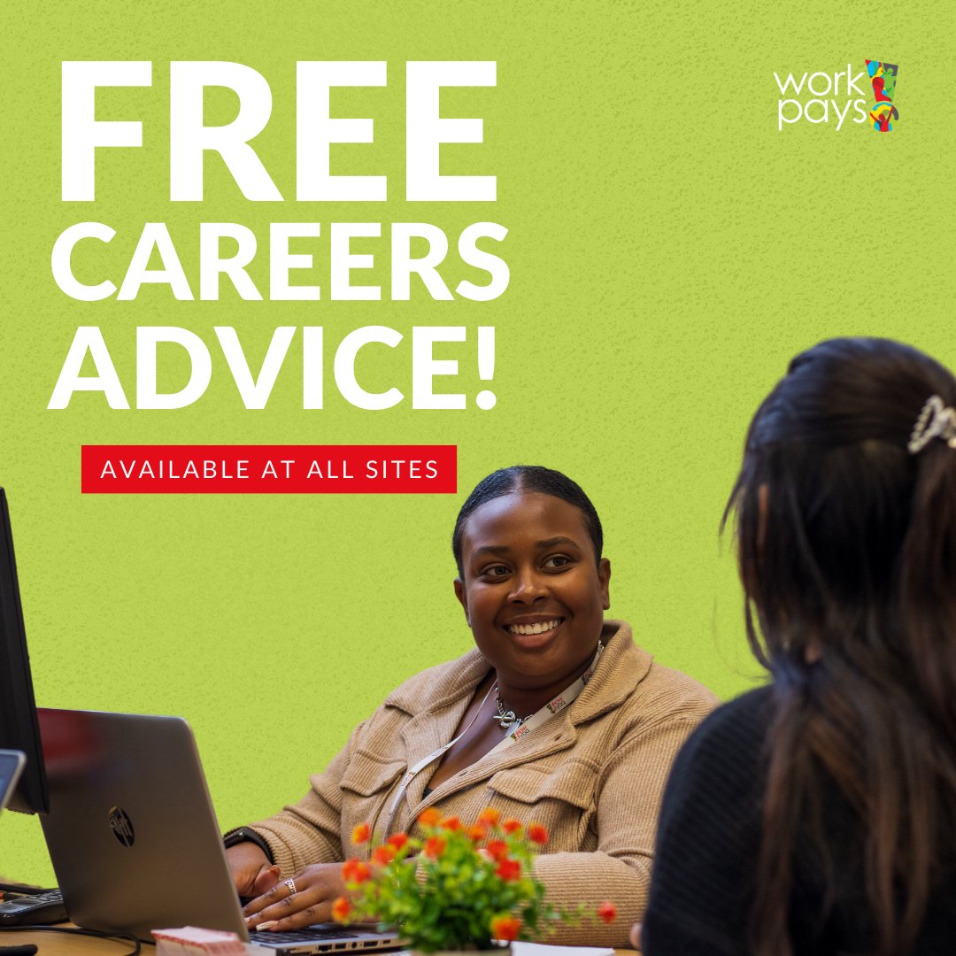 Fancy a change, but not sure where to start? All of our centres offer FREE careers advice 🙌 Pop down today! #CareersAdvice #Education