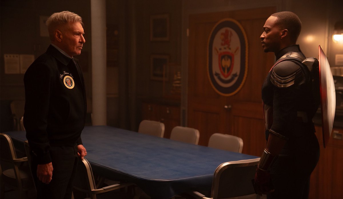 Harrison Ford and Anthony Mackie in 'CAPTAIN AMERICA: BRAVE NEW WORLD' (via @EW)