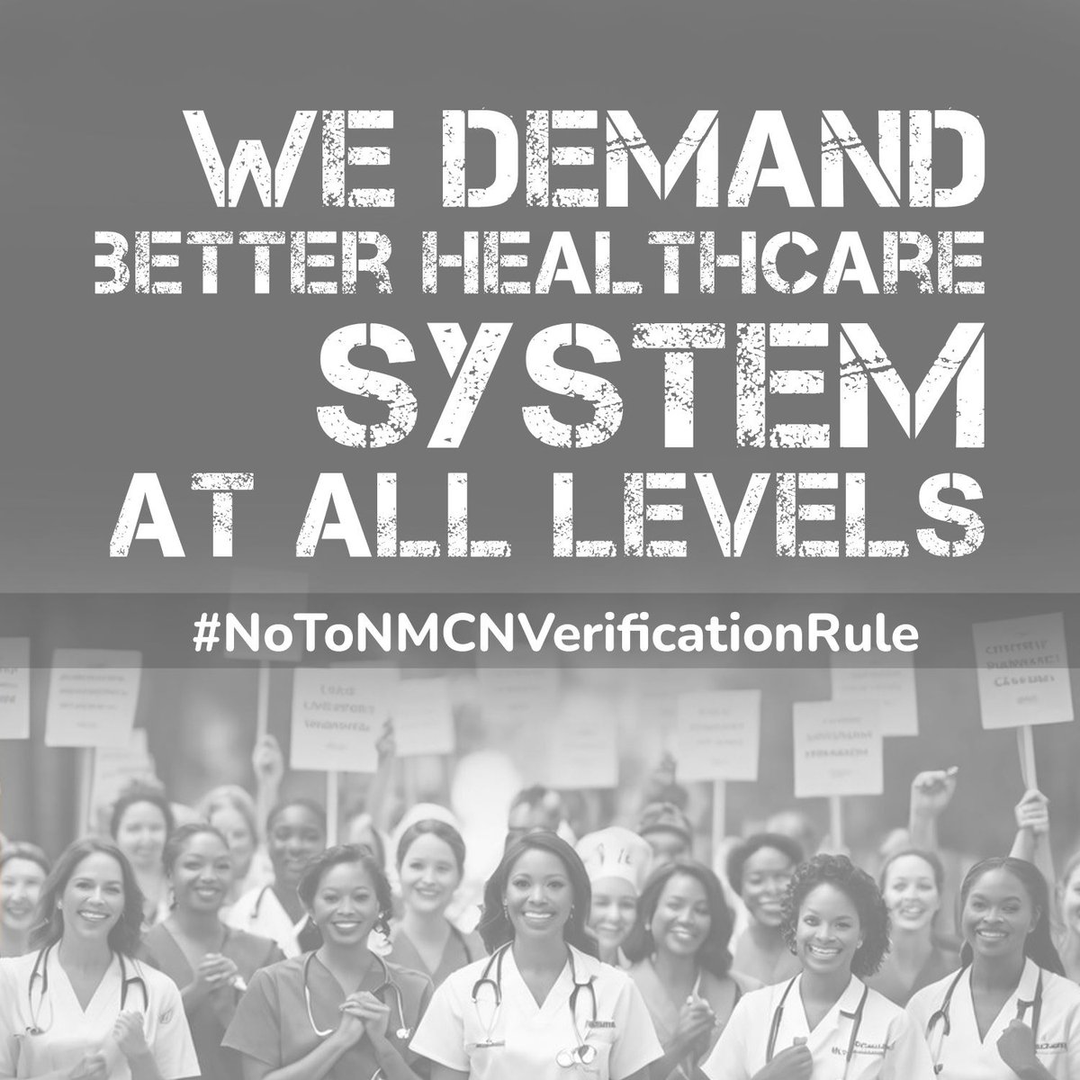 We reject insufficient wage for the invaluable services. Increase Nigerian Nurses salary now!

#NoToNMCNVerificationRule