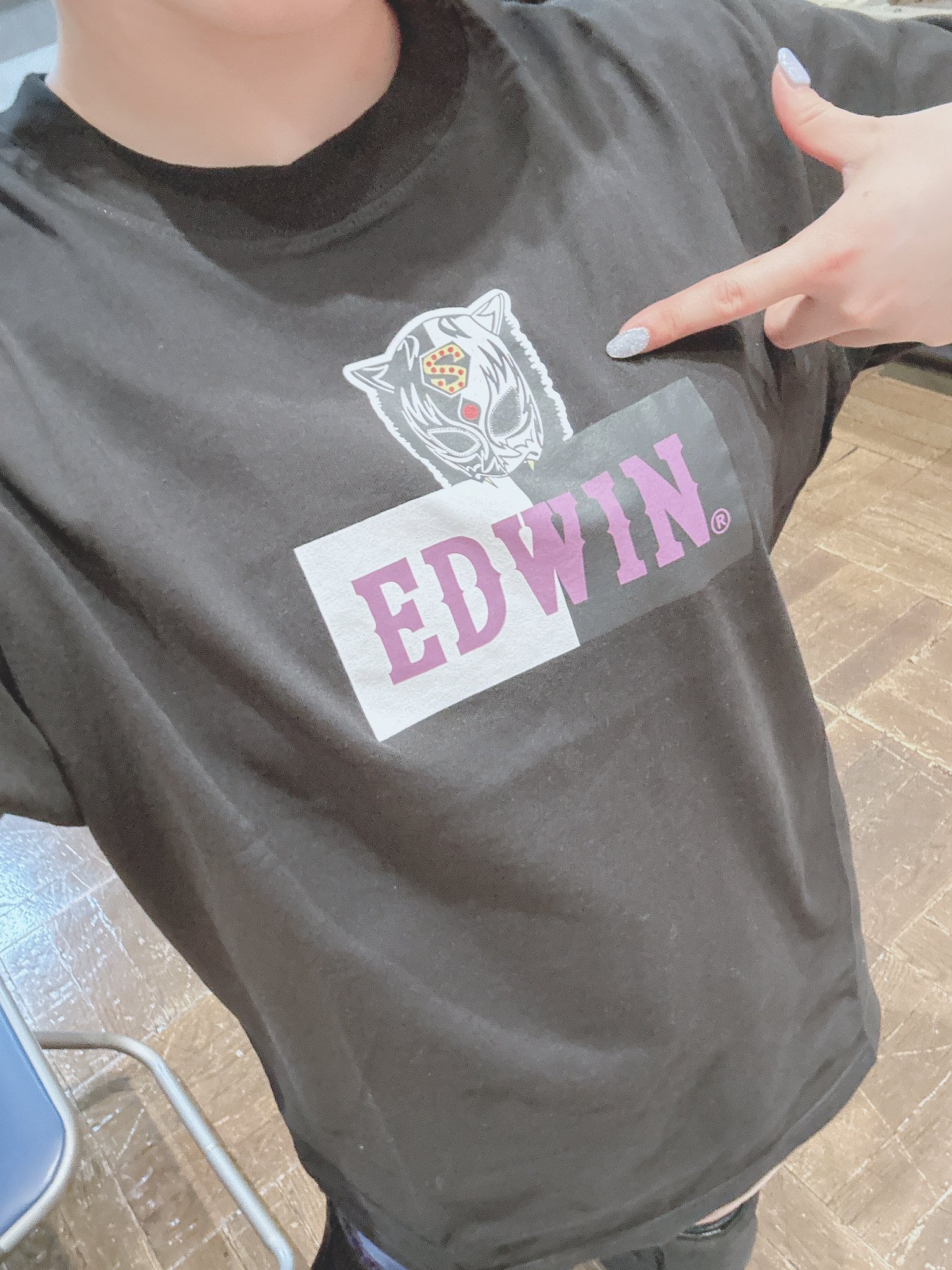 EDWIN × STARDOM Tシャツ KIIIID!!!!!! XLサイズ スターダム💙スター