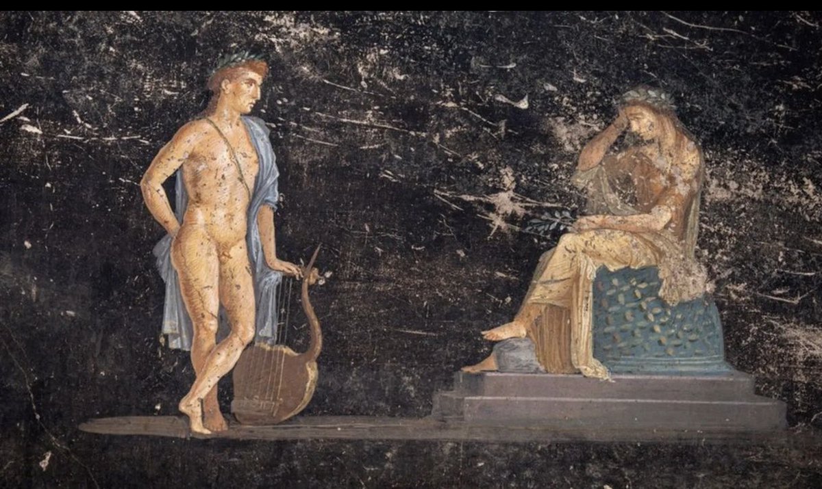 Apollon et Cassandre : nouvelles découvertes à Pompéi un salon décoré sur le thème de la guerre de Troie #Pompéi #scavi @pompeii_sites