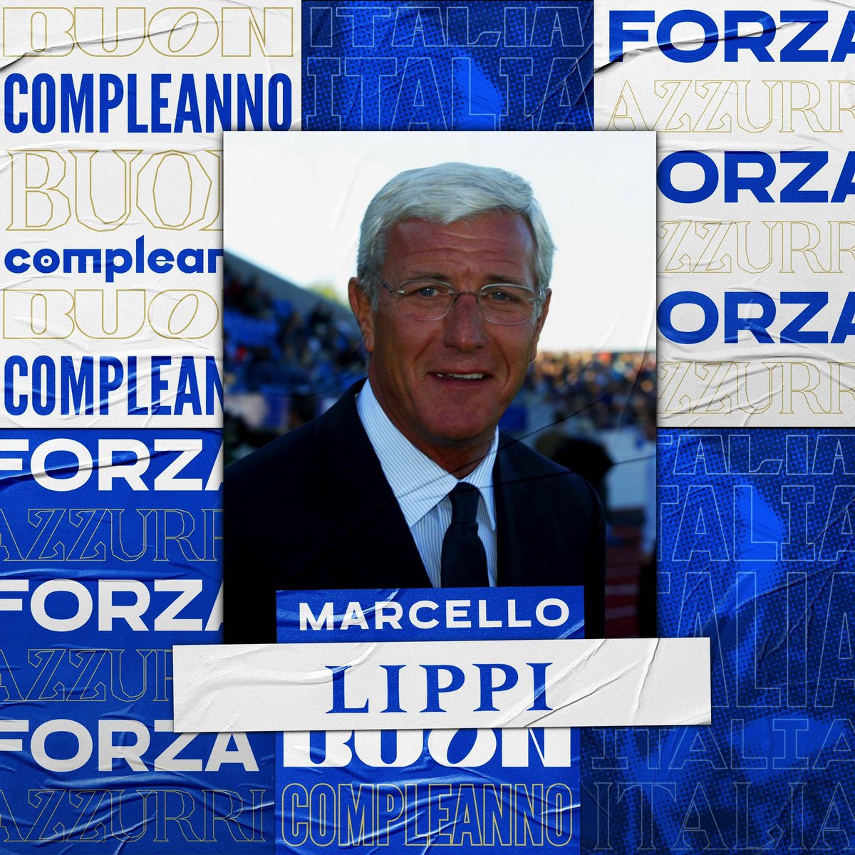 🎂 Buon compleanno a Marcello #Lippi che compie 7️⃣6️⃣ anni! 🇮🇹 56 panchine in #Nazionale 🏆 Campione del Mondo 2006 ✨ #HallofFame del Calcio Italiano #Nazionale #Azzurri #VivoAzzurro