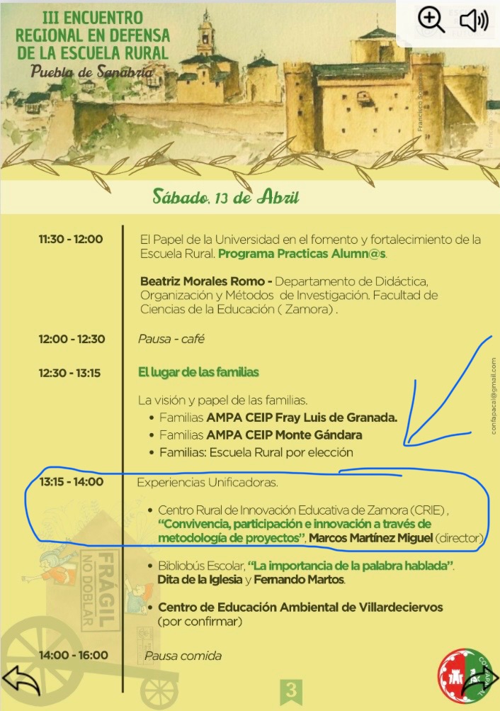 Mañana nuestro director <a href="/marcosefzamora/">Marcos</a> estará como ponente en el III Encuentro Regional en Defensa de la Escuela Rural #puebladesanabria con la propuesta de <a href="/CrieZamora/">CRIE de ZAMORA</a> como centro #educacyl #Innovación #fapazamora