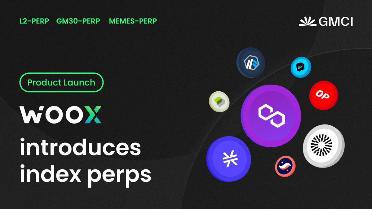 🚀 @_WOO_X revolutionizes crypto trading with Index Perps!💡Diversify your portfolio with L2, Memes & GMCI 30 indices!Trade top 30 assets, L2 scaling solutions & meme coins in one go! 🤝 Partnered with @wintermute_t & @gmci_ for seamless trading experience. 📈 Trade now on WOO X