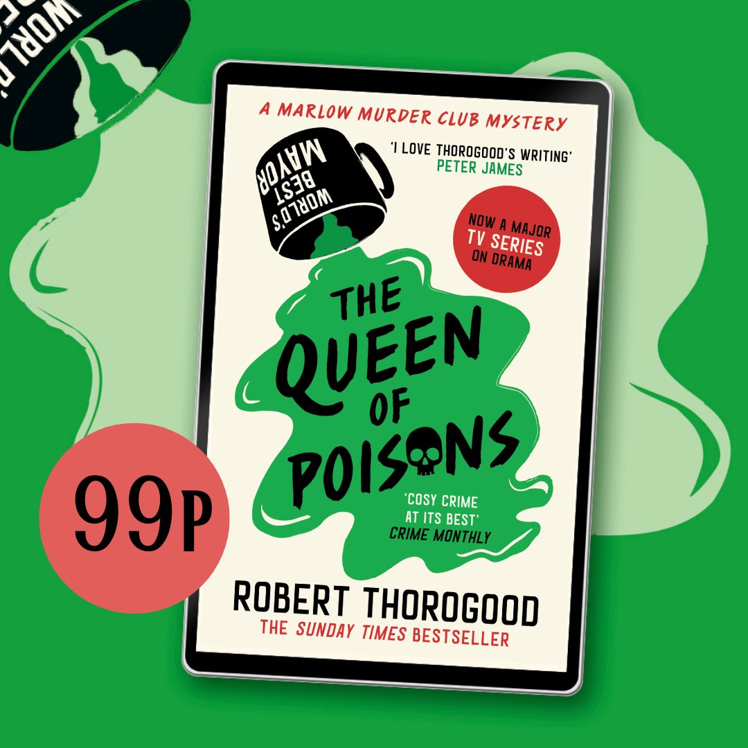 For one day only (I think), you can get The Queen of Poisons - the latest Marlow Murder Club book - on Kindle for 99p! amazon.co.uk/Queen-Poisons-…