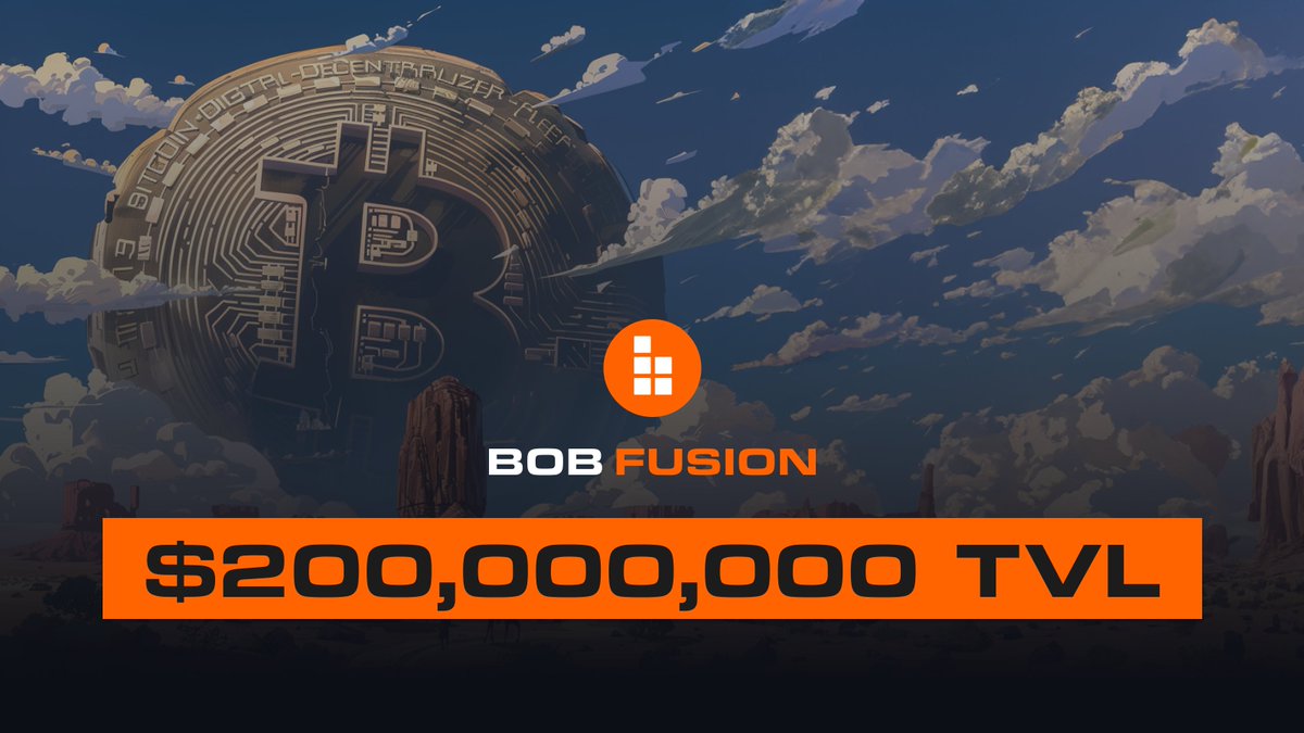 💥 #BOBFusion hits $200 MILLION TVL! 💥 This is a testament to your trust and the booming demand for a Bitcoin L2 that bridges the best of both Bitcoin and Ethereum worlds.
