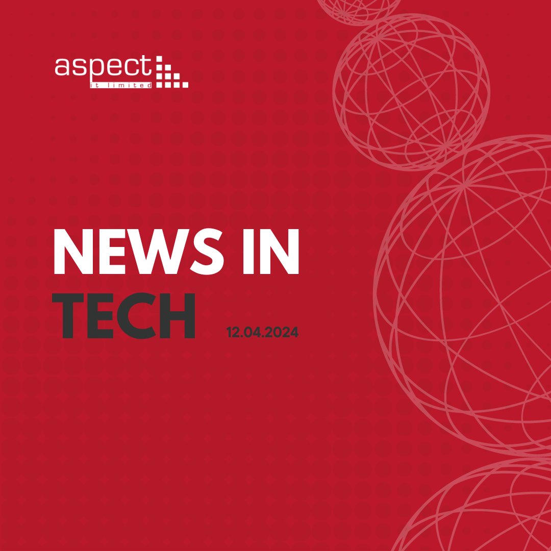 ❤️ News in Tech ❤️

View the thread below for this week's headlines 👇

#aspectit #newsintech #itsupport #itsupportservices #technology #technews
