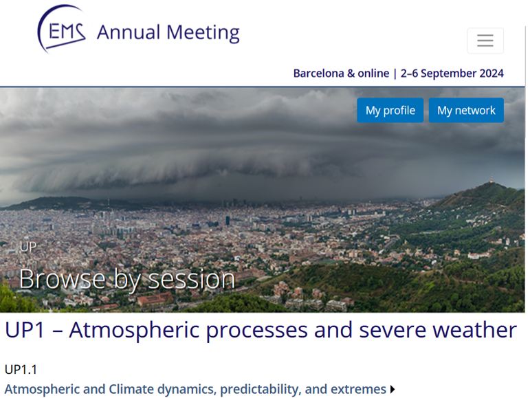 Christian M. Grams (@cgrams_lsdp) on Twitter photo Don’t miss the <a href="/EuropeanMetSoc/">European Met Society</a> Annual Meeting 2024 in Barcolona and online. Abstract submission still open until 18 April (13 CEST) for our UP1.1 “Atmospheric and Climate dynamics, predictability, and extremes” sesstion. #ems24 #ems2024
meetingorganizer.copernicus.org/EMS2024/sessio… Don’t miss the <a href="/EuropeanMetSoc/">European Met Society</a> Annual Meeting 2024 in Barcolona and online. Abstract submission still open until 18 April (13 CEST) for our UP1.1 “Atmospheric and Climate dynamics, predictability, and extremes” sesstion. #ems24 #ems2024
meetingorganizer.copernicus.org/EMS2024/sessio…