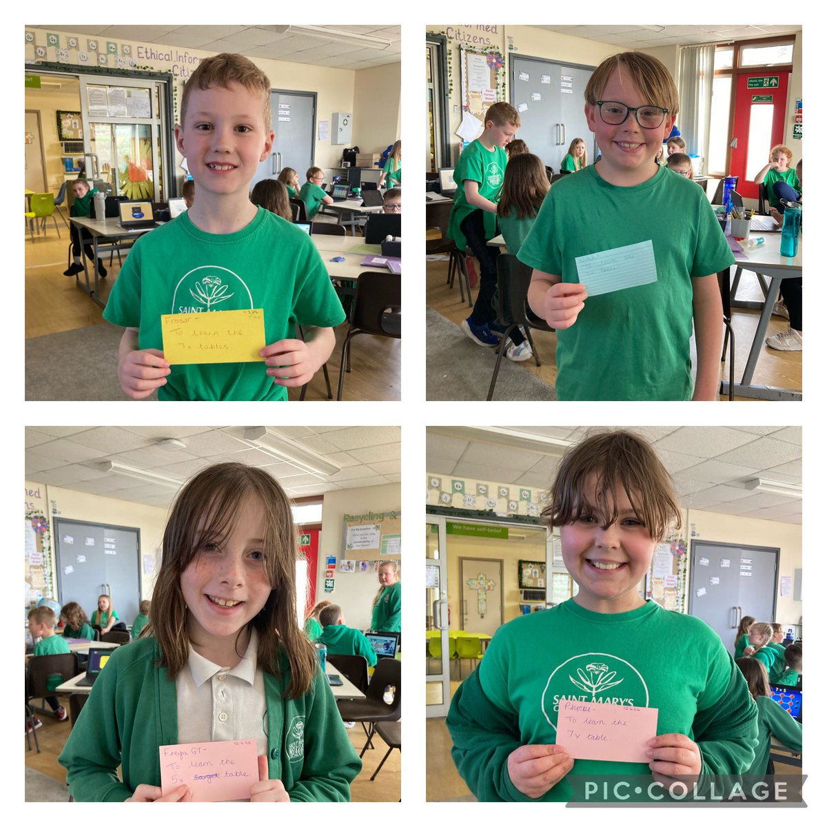 Proud of these independent learners today for achieving their personal maths targets ⭐️ @StMarysCIW