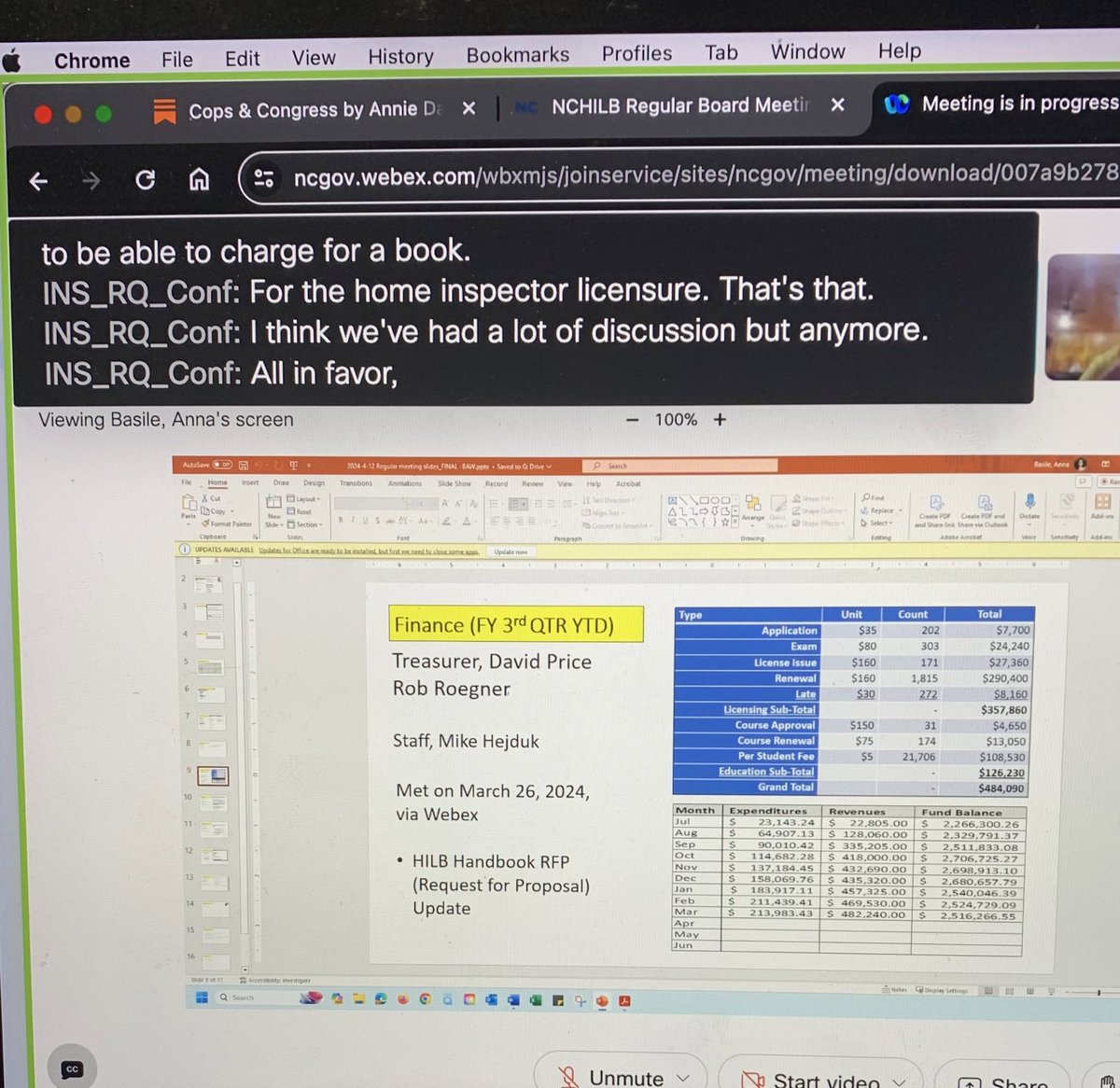 The NC Home Inspector License Board (HILB), under the State Fire Marshal, is currently discussing the need for the #NCGA to change state law in order for them to be able to charge for an e-book. #NCpol