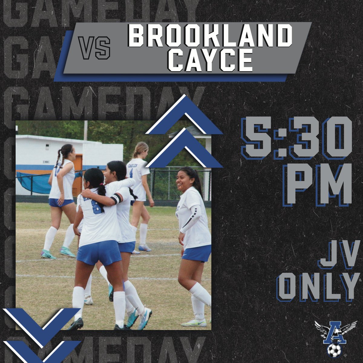 Catch the JV Lady Eagles under some Friday night lights tonight for a RIVALRY GAME at home!!

🆚 : Brookland Cayce HS Bearcats

🏟️ : Eagle Stadium

⏰ : 5:30 pm (JV only)