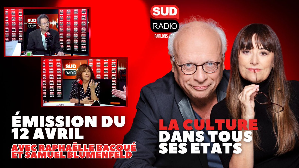 Vous avez manqué #LaCultureDansTousSesÉtats ? Retrouvez le replay de l'émission du 12/04 en intégralité, avec @RaphaelleBacque et Samuel Blumenfeld au micro d'@andrebercoff et d'@alonzoceline : sudradio.fr/emission/la-cu…